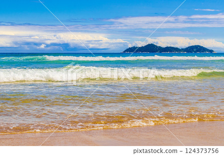 Praia Lopes Mendes beach on tropical island Ilha Grande Brazil. 124373756