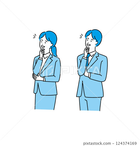 A business person with a flash of inspiration A business person with a flash of inspiration 124374169