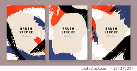 Brush stroke background illustration set_8 124375294