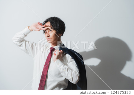 Business people bathing in the summer sunshine 124375333