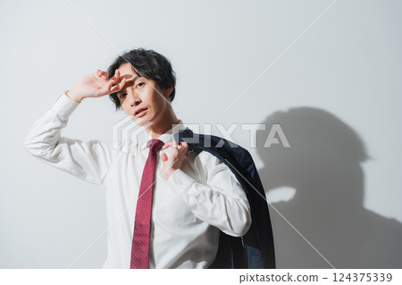 Business people bathing in the summer sunshine Business people bathing in the summer sunshine 124375339