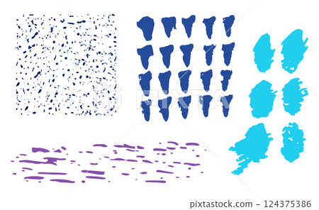 Set of abstract grunge design elements trendy vector 124375386