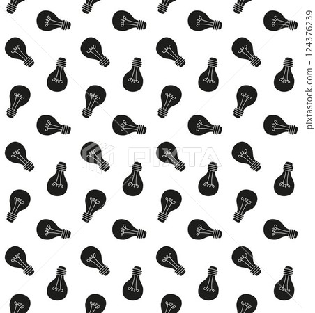 Vector seamless pattern of hand drawn lamp 124376239