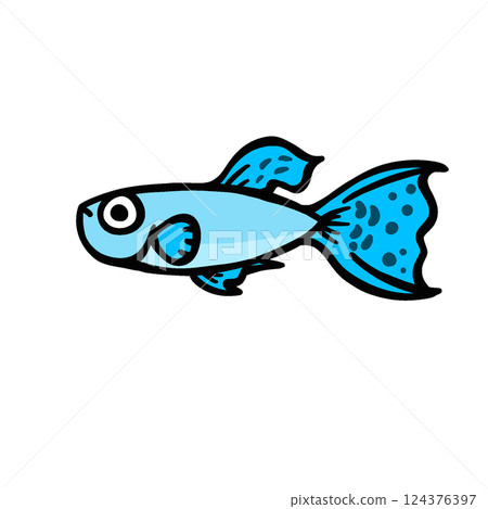 Simple guppy illustration 124376397