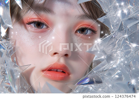 女性美麗肌膚與護膚“AI生成圖像” 124376474