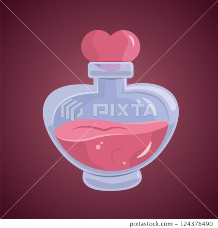 Isolated colored magical flask potion Vector Isolated colored magical flask potion Vector 124376490