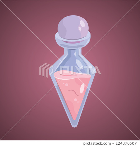 Isolated colored magical flask potion Vector 124376507