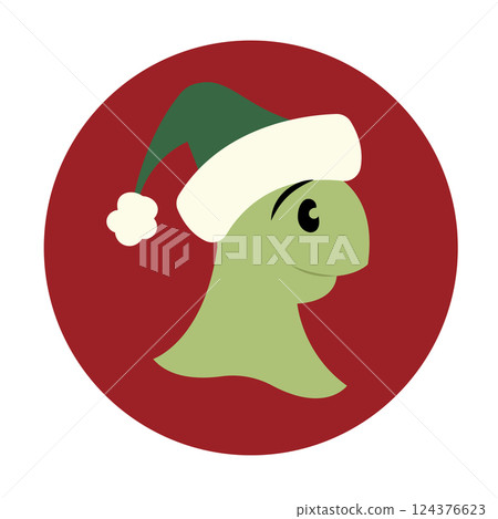 Cute turtle avatar with a winter hat icon Cute turtle avatar with a winter hat icon 124376623
