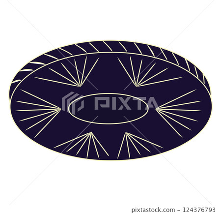 Mexican sombrero. Vector illustration isolated on white background. 124376793