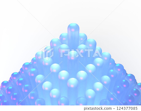 3D illustration of a pyramid made of crystal glass 3D illustration of a pyramid made of crystal glass 124377085
