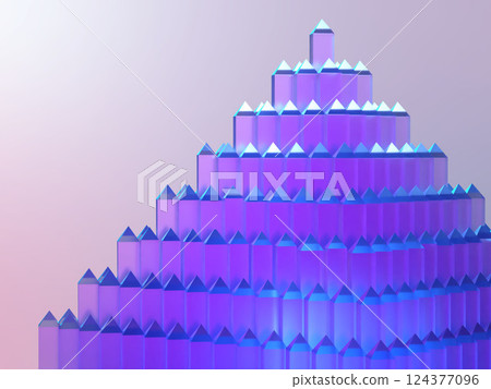 水晶玻璃金字塔的 3D 插圖 水晶玻璃金字塔的 3D 插圖 124377096