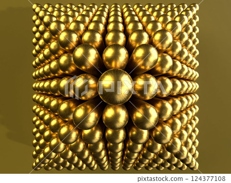 3D illustration of a pyramid made of metal cylinders 3D illustration of a pyramid made of metal cylinders 124377108