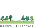 Tree landscape illustration 124377584