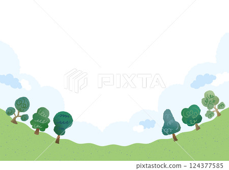 Tree landscape illustration Tree landscape illustration 124377585