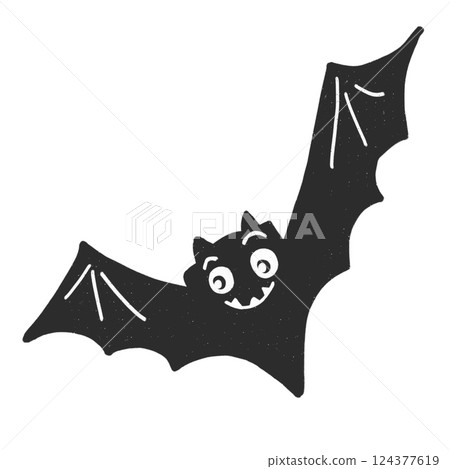 Creative Halloween bat spirit design for festive wrapping and textile patterns 124377619