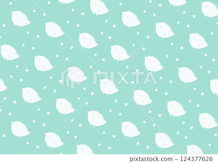 可愛的小鳥剪影淺藍色背景 124377626