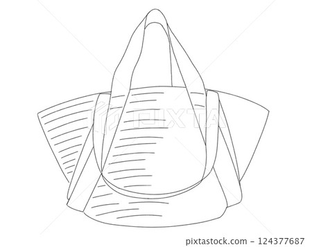Unique packaging design for a bag with stylish wrapping and creative patterns Unique packaging design for a bag with stylish wrapping and creative patterns 124377687
