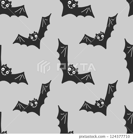 Fun and playful bat pattern for Halloween decoration and festive projects Fun and playful bat pattern for Halloween decoration and festive projects 124377710