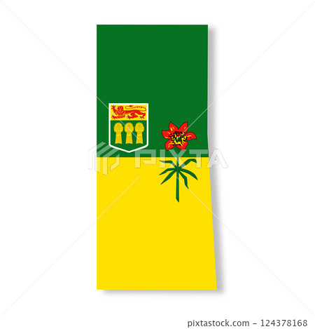Saskatchewan Canada Province flag map 124378168