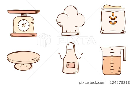 Cooking essentials icons. Vector 124378218