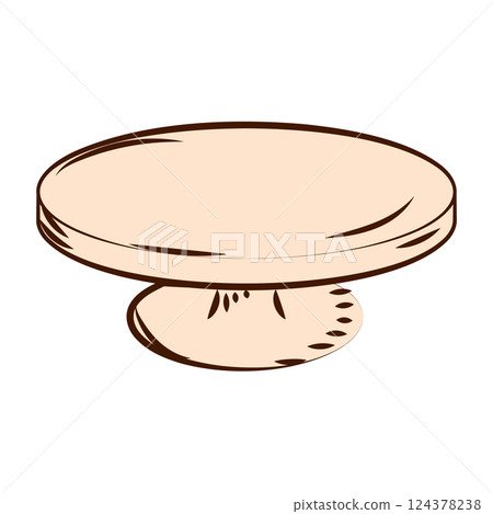 Cake stand cartoon icon. Vector 124378238