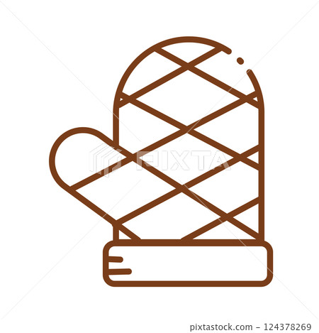 Oven mitt icon. Vector 124378269