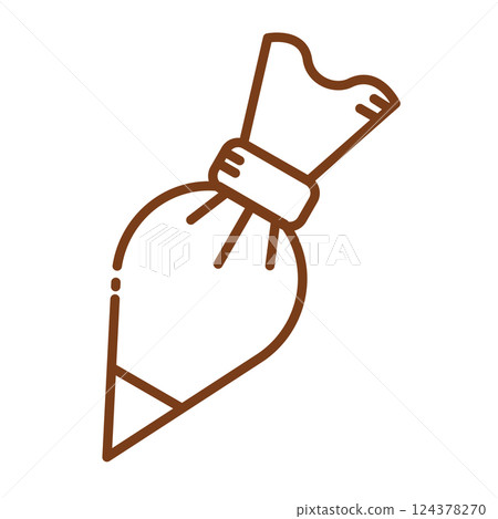 Icing piping bag icon. Vector Icing piping bag icon. Vector 124378270