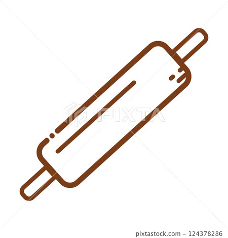 Rolling pin icon. Vector 124378286
