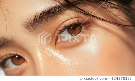 Close-up of female eyes 124378352
