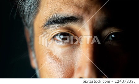 Image of a man on a dark background 124378353