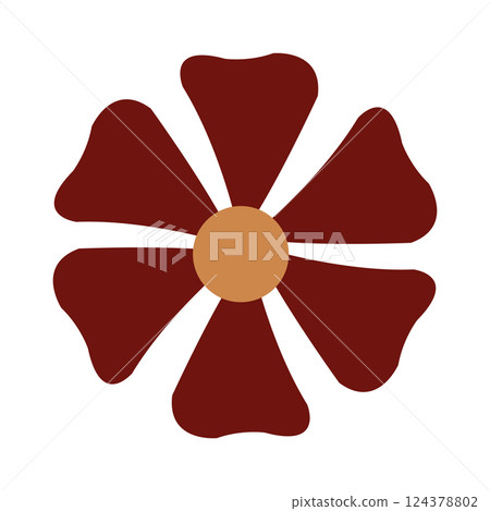 Isolated colored red flower icon Vector Isolated colored red flower icon Vector 124378802