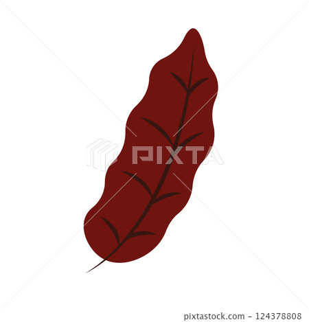 Isolated colored autumn winter leaf icon Vector Isolated colored autumn winter leaf icon Vector 124378808