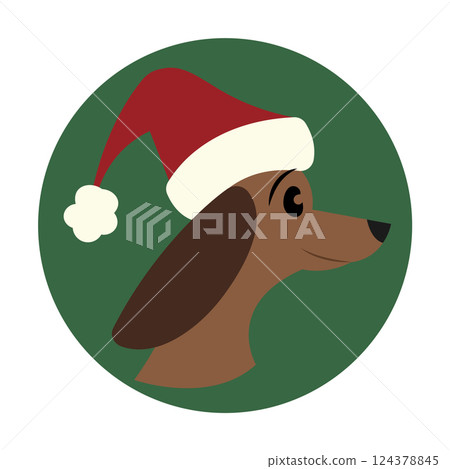 Isolated dog avatar with winter hat icon 124378845