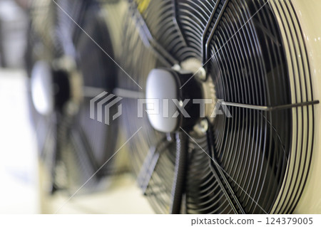 fans of industrial air conditioning system closeup fans of industrial air conditioning system closeup 124379005