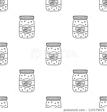 peanut butter seamless pattern 124379078