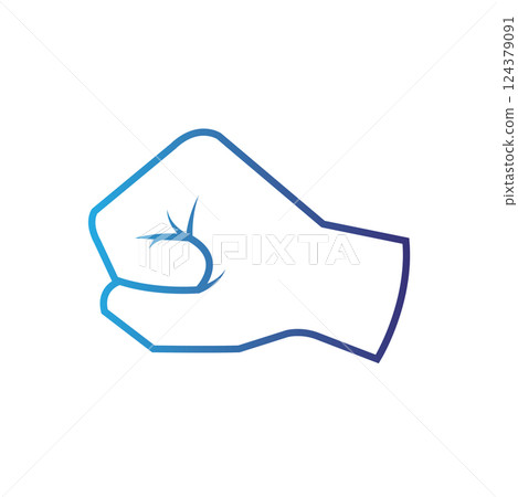 Isolated outline hand gesture icon Flat design Isolated outline hand gesture icon Flat design 124379091
