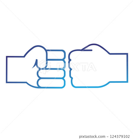 Isolated outline hand gesture icon Flat design 124379102