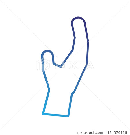 Isolated outline hand gesture icon Flat design Isolated outline hand gesture icon Flat design 124379116