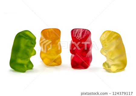 Set of jelly gummy bears 124379117