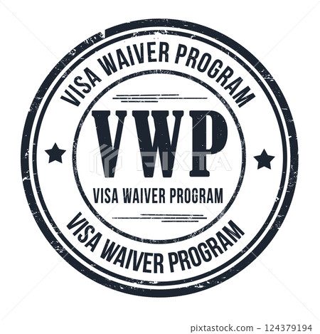 VWP ( Visa Waiver Program) grunge rubber stamp VWP ( Visa Waiver Program) grunge rubber stamp 124379194