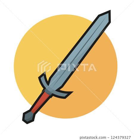 Isolated sword weapon medieval icon 124379327