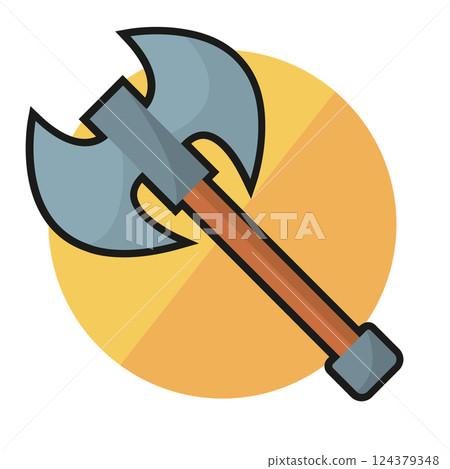 Isolated sword weapon medieval icon 124379348