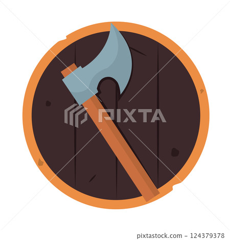 Isolated sword weapon medieval icon 124379378