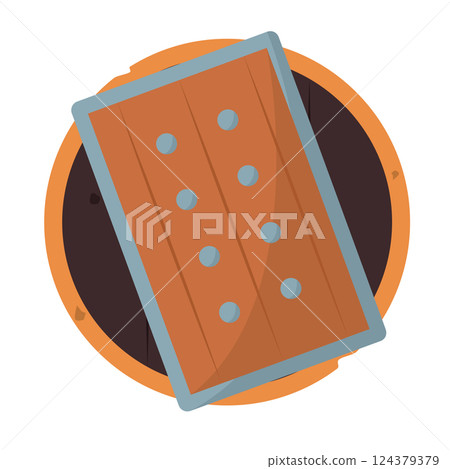 Isolated shield weapon medieval icon Isolated shield weapon medieval icon 124379379