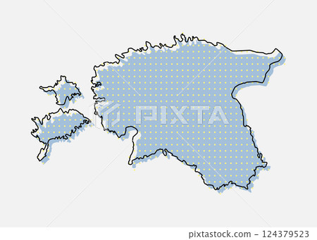 Vector map Estonia for points, dotted template 124379523