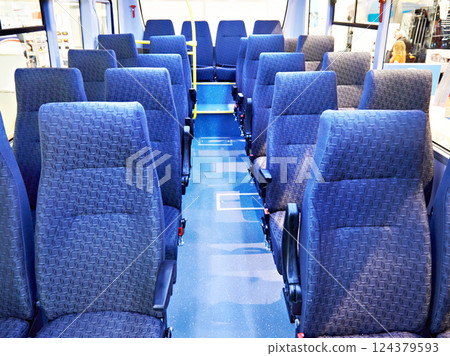Salon of bus with seats 124379593
