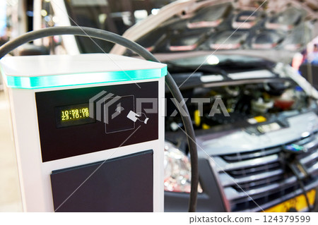 Electric charge station for cars 124379599