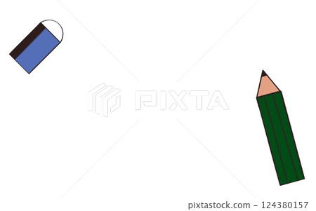 Eraser and pencil illustration 124380157