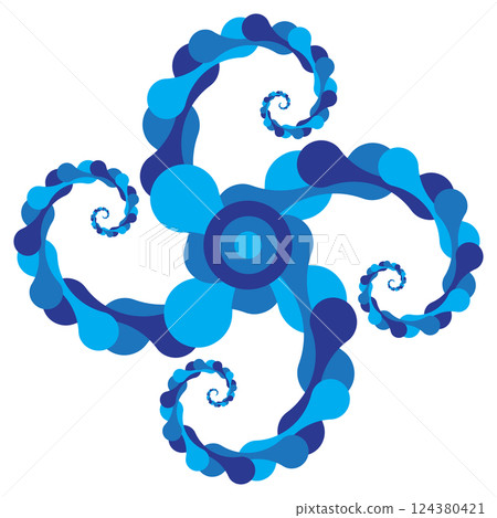 Vector Meta ball Connect Dot Set. Blue Spiral Molecule chain. Circle Shapes. Abstract Geometric Dots. Morphing Blob for Pattern, Sticker, Badge, Poster, Web Design Vector Meta ball Connect Dot Set. Blue Spiral Molecule chain. Circle Shapes. Abstract Geometric Dots. Morphing Blob for Pattern, Sticker, Badge, Poster, Web Design 124380421