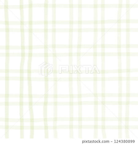 Sage Green Plaid Gingham Hand Drawn Background Pattern Overlay 124380899